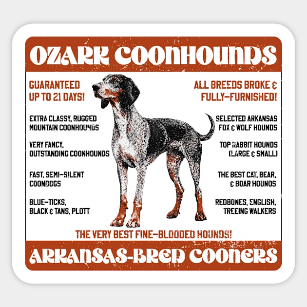 Ozark Coonhounds Sticker by rt-shirts